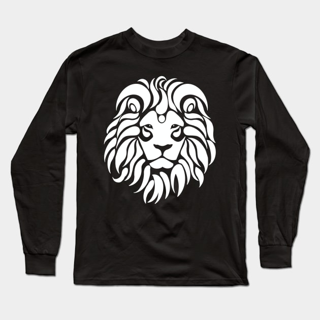 Lion Long Sleeve T-Shirt by RoeArtwork